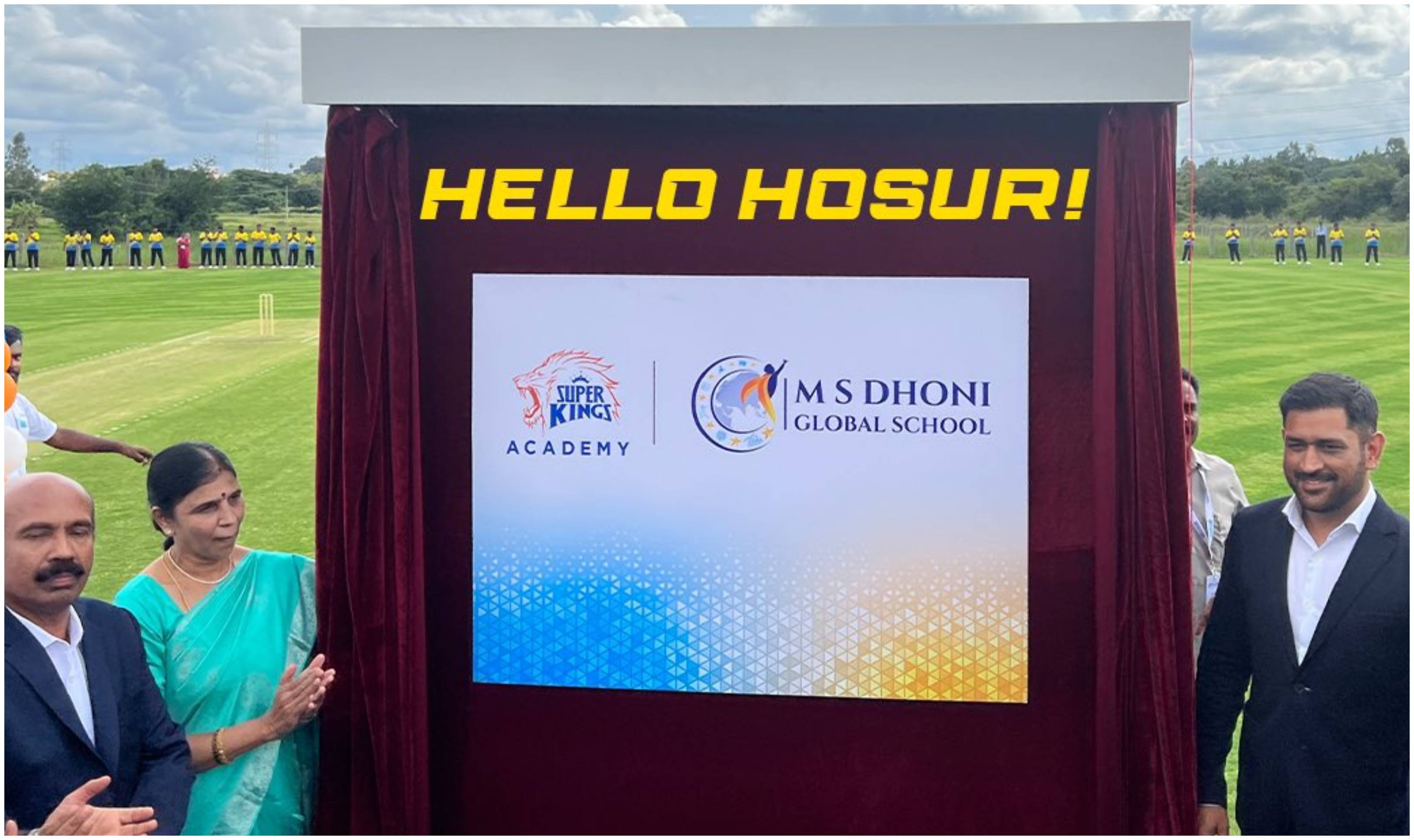 MS Dhoni inaugurated the Super Kings Academy | @SuperKingsacademy/Twitter