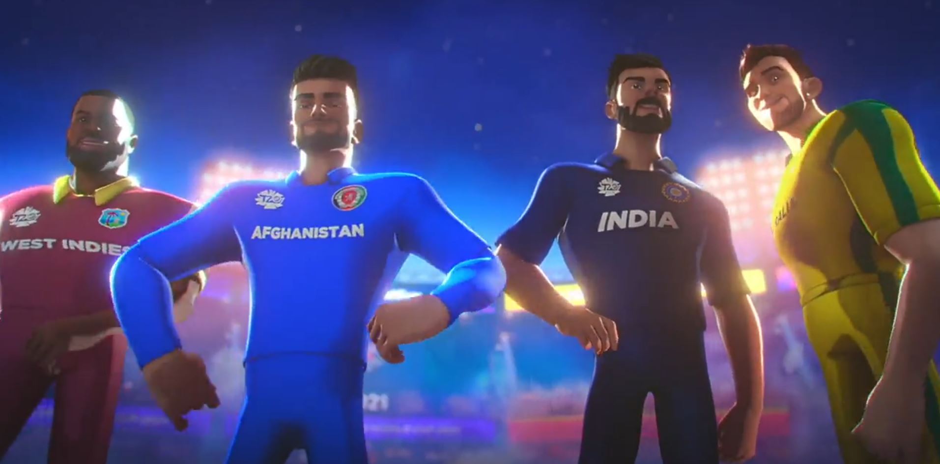 The video has animated avatars of popular cricketers | Screengrab