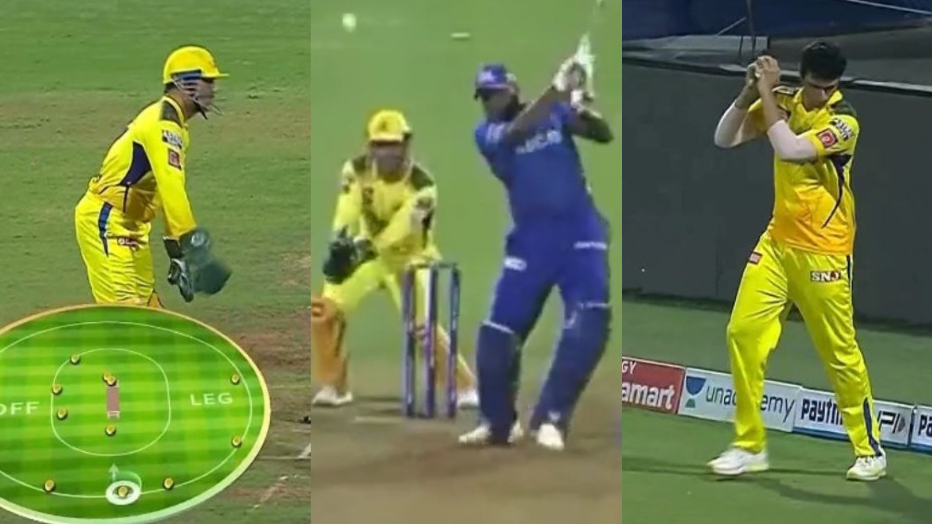 IPL 2022: WATCH- MS Dhoni sets brilliant trap for Kieron Pollard; MI batter obliges, is caught at boundary by Dube