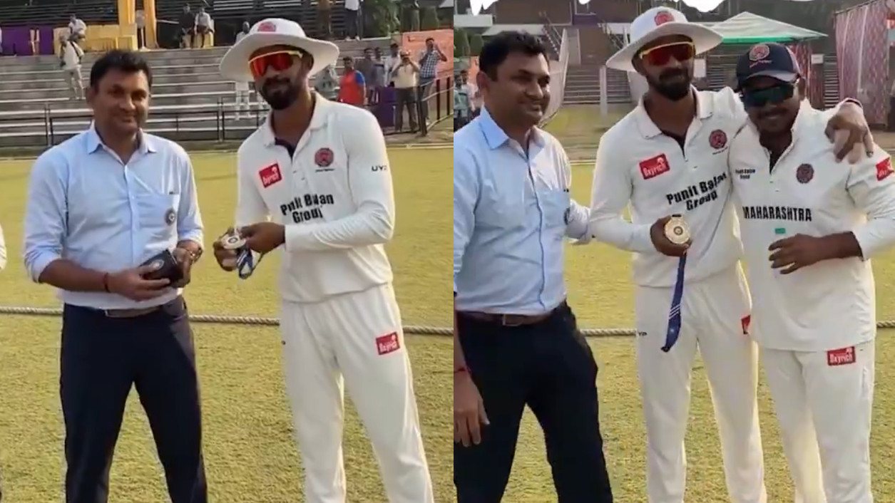 Ranji Trophy 2025-26: WATCH- Ruturaj Gaikwad shares his Player of the Match award with Prithvi Shaw