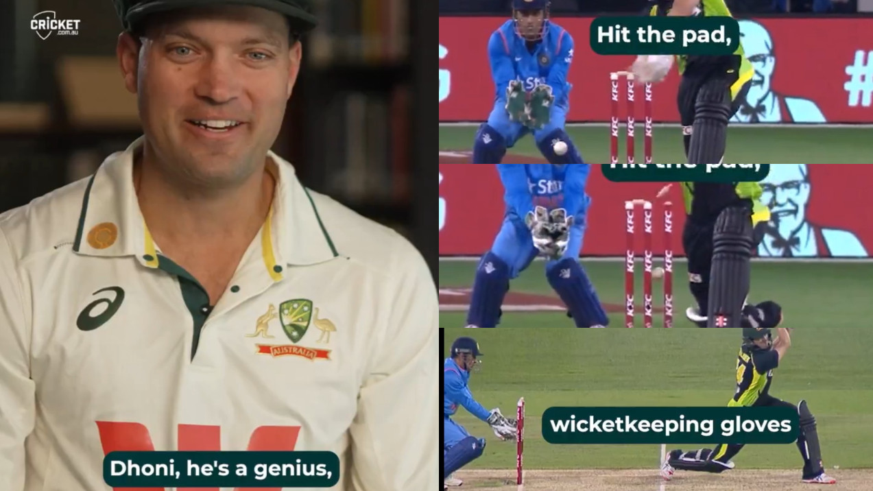WATCH- “He’s a genius”- Alex Carey reacts to MS Dhoni’s insanely brilliant stumping of James Faulkner  