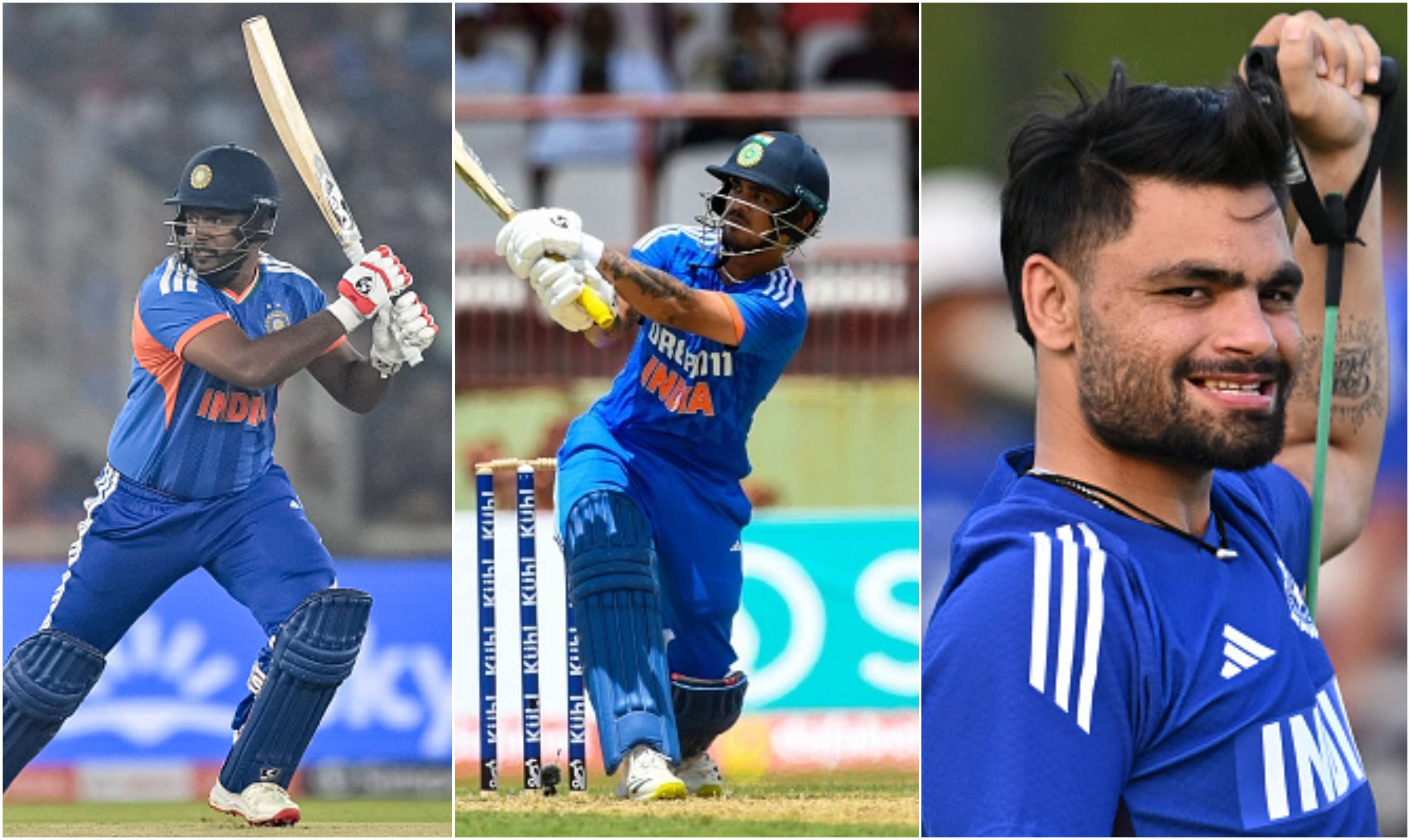 Sanju Samson, Ishan Kishan and Rinku Singh | Getty