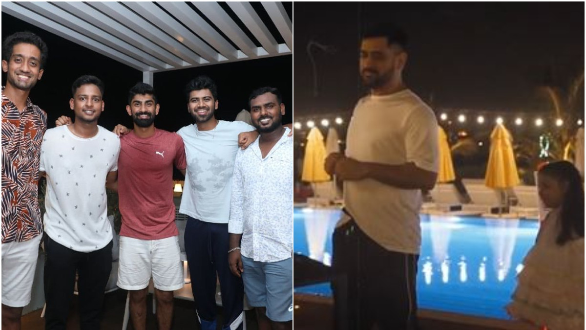 IPL 2021: WATCH- MS Dhoni along with other CSK players bond over dinner in UAE 