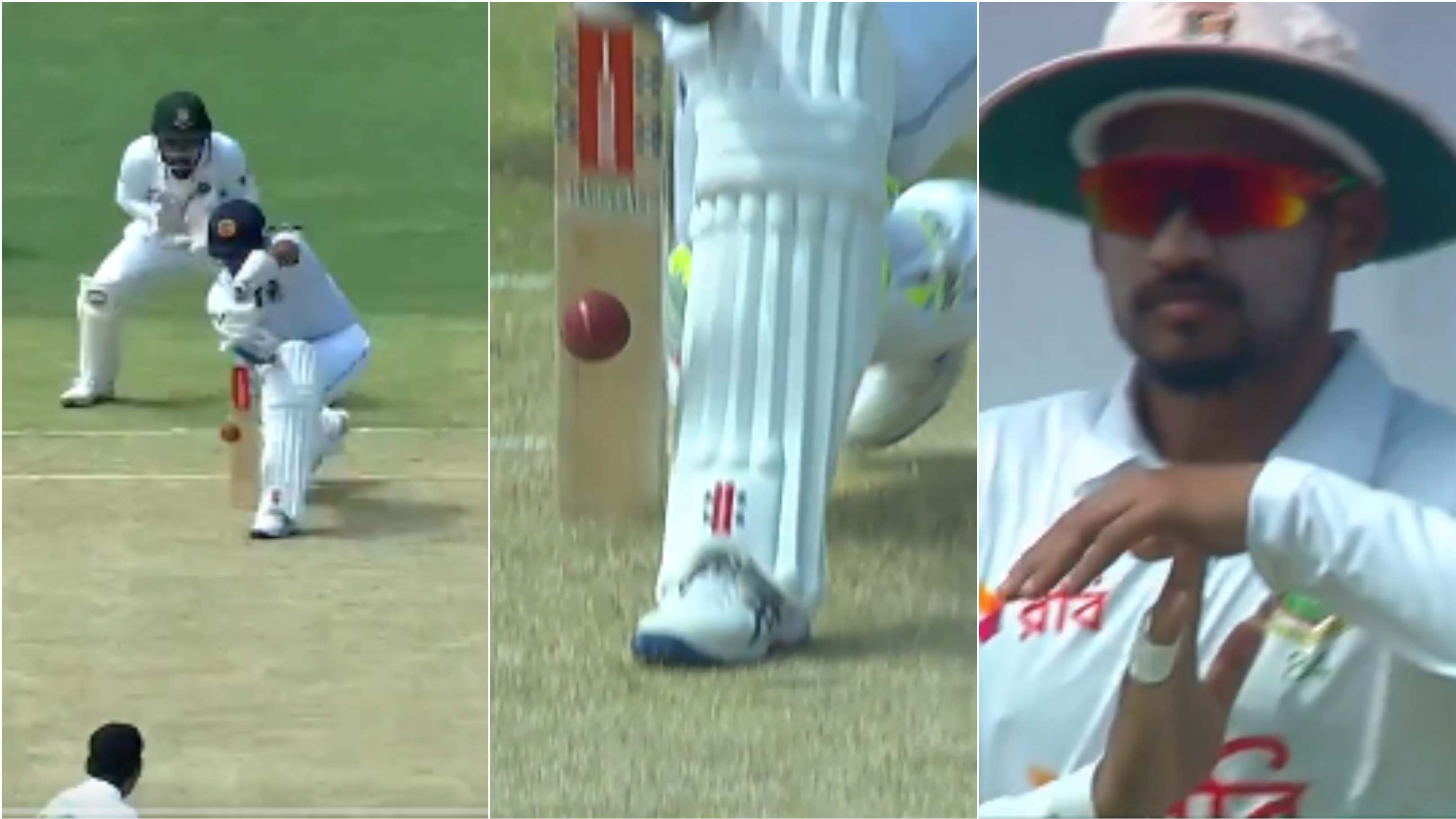 BAN v SL 2024: WATCH - Najmul Hossain Shanto opts for review despite Kusal Mendis hitting the ball with middle of his bat