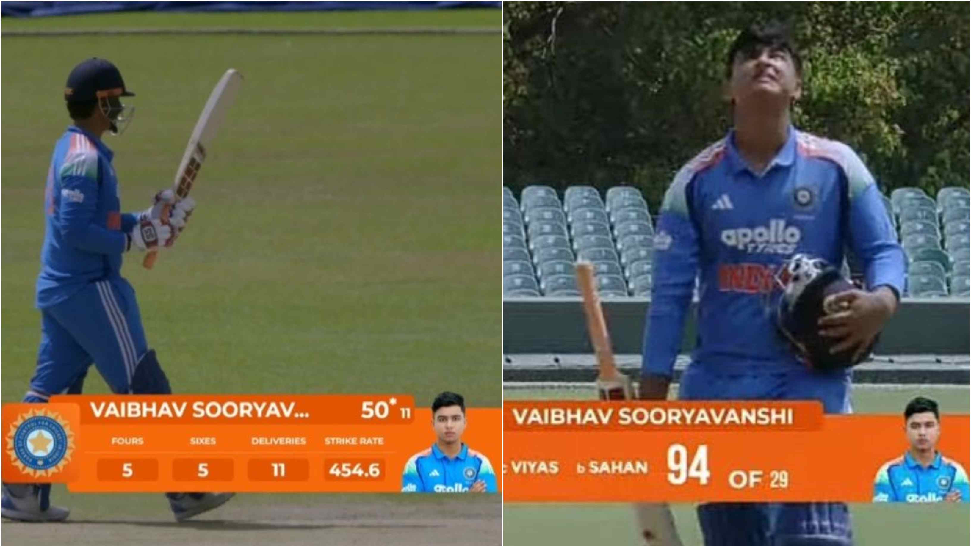 WATCH: Vaibhav Sooryavanshi slams fastest fifty in List A cricket en route to 29-ball 94 during tri-nation A series final vs Sri Lanka A 