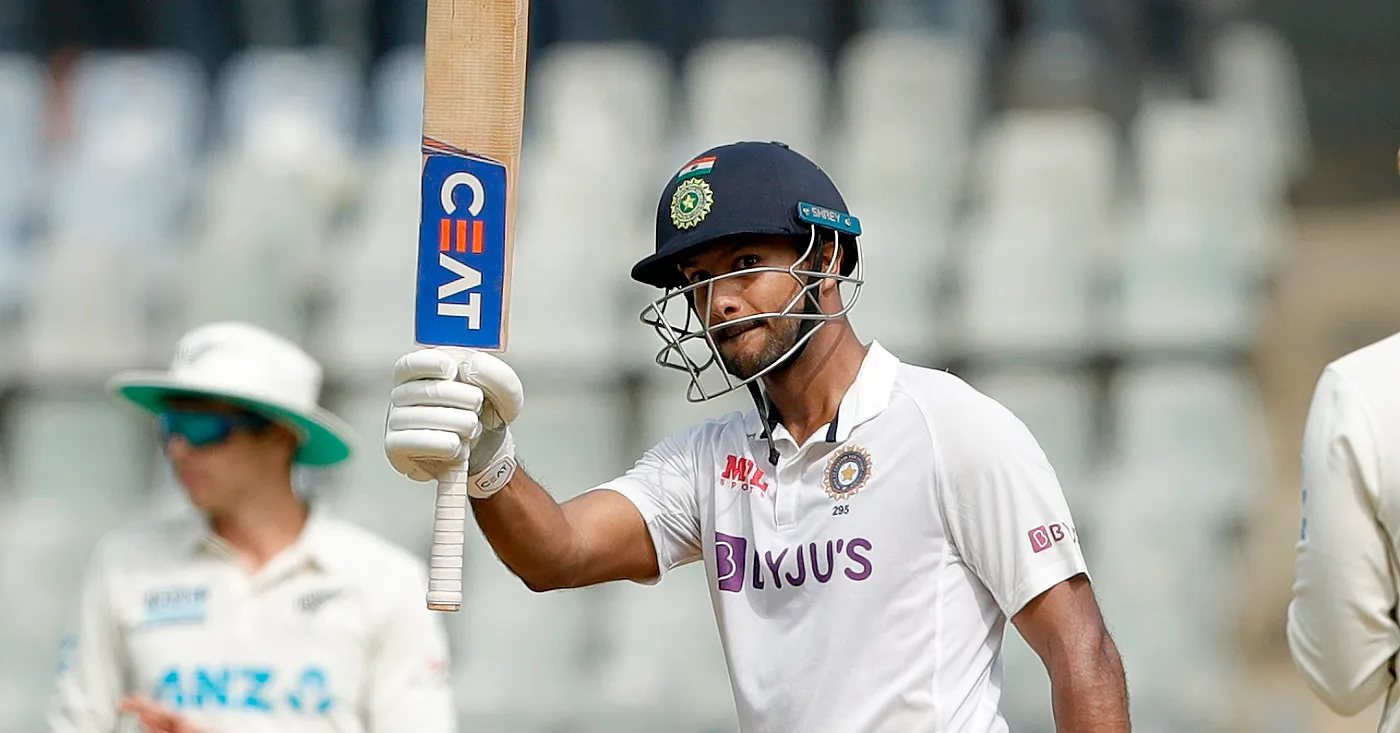 Mayank Agarwal made 150 and 62 in his Player of the Match performance in Mumbai Test |  BCCI
