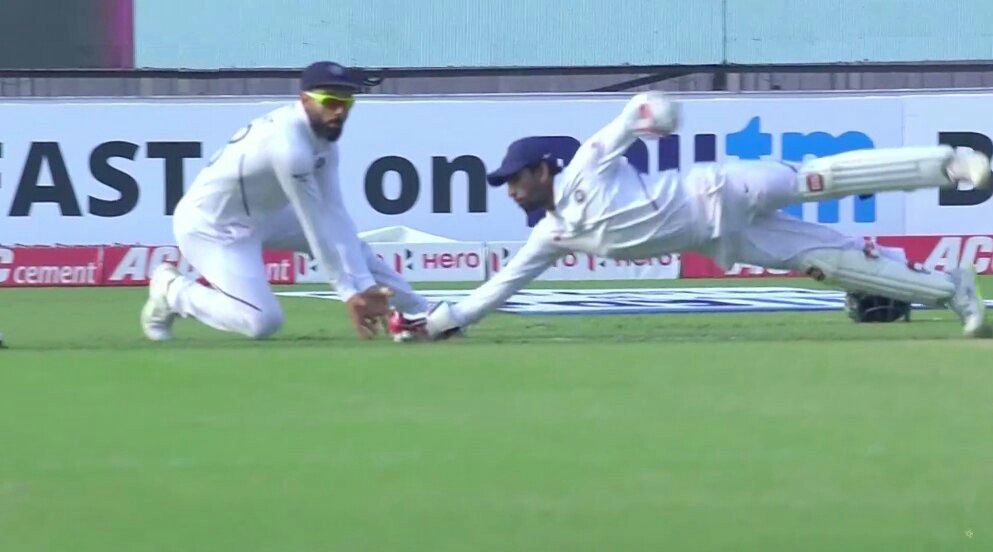 Wriddhiman Saha completed 100 catches in Test cricket | Screengrab