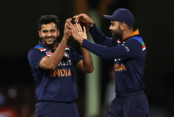 Virat Kohli and Shardul Thakur celebrate a wicket | Getty Images