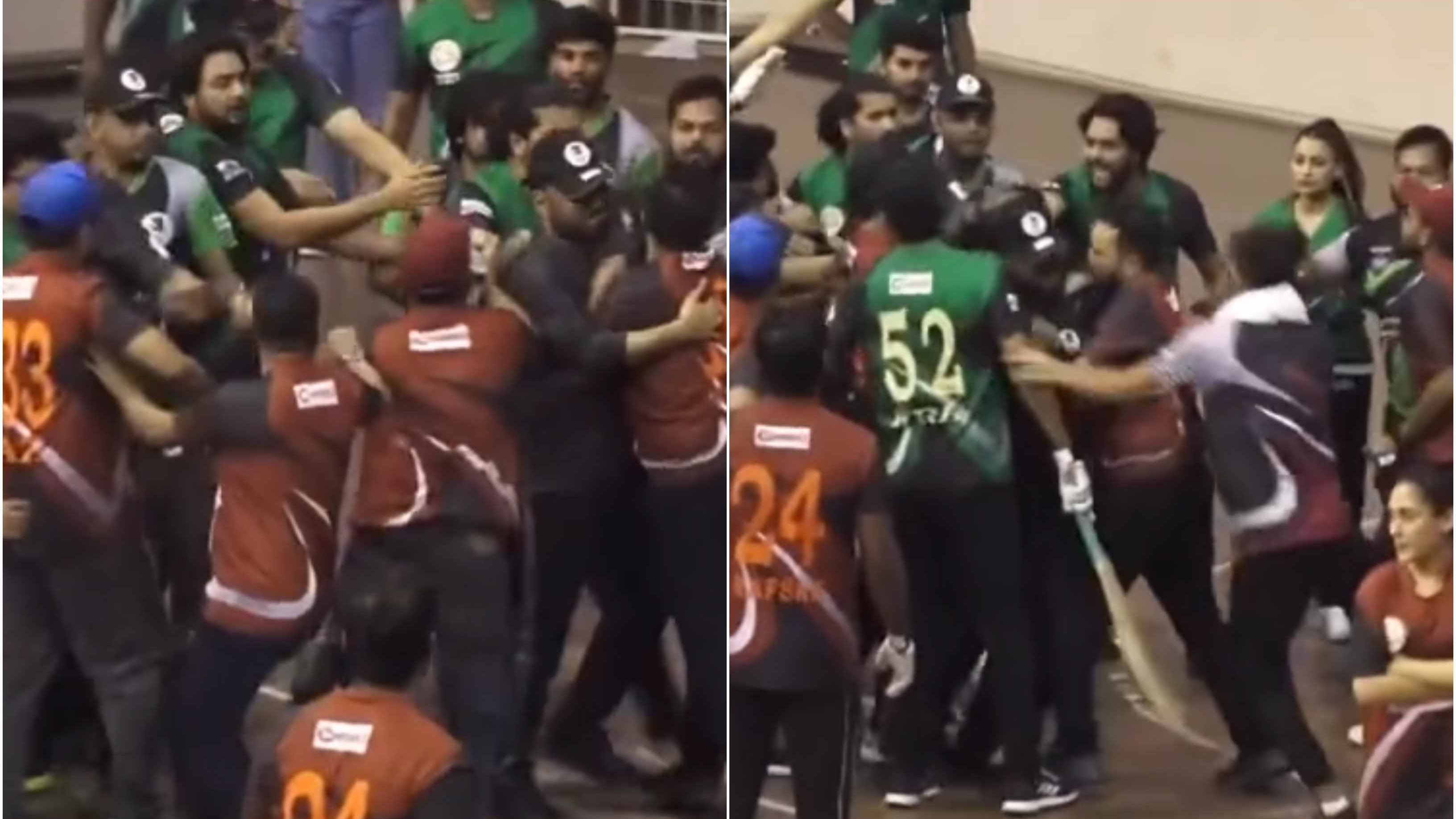 WATCH: Ugly fight erupts during a Celebrity Cricket League match in Bangladesh; tournament cancelled as 6 people get injured