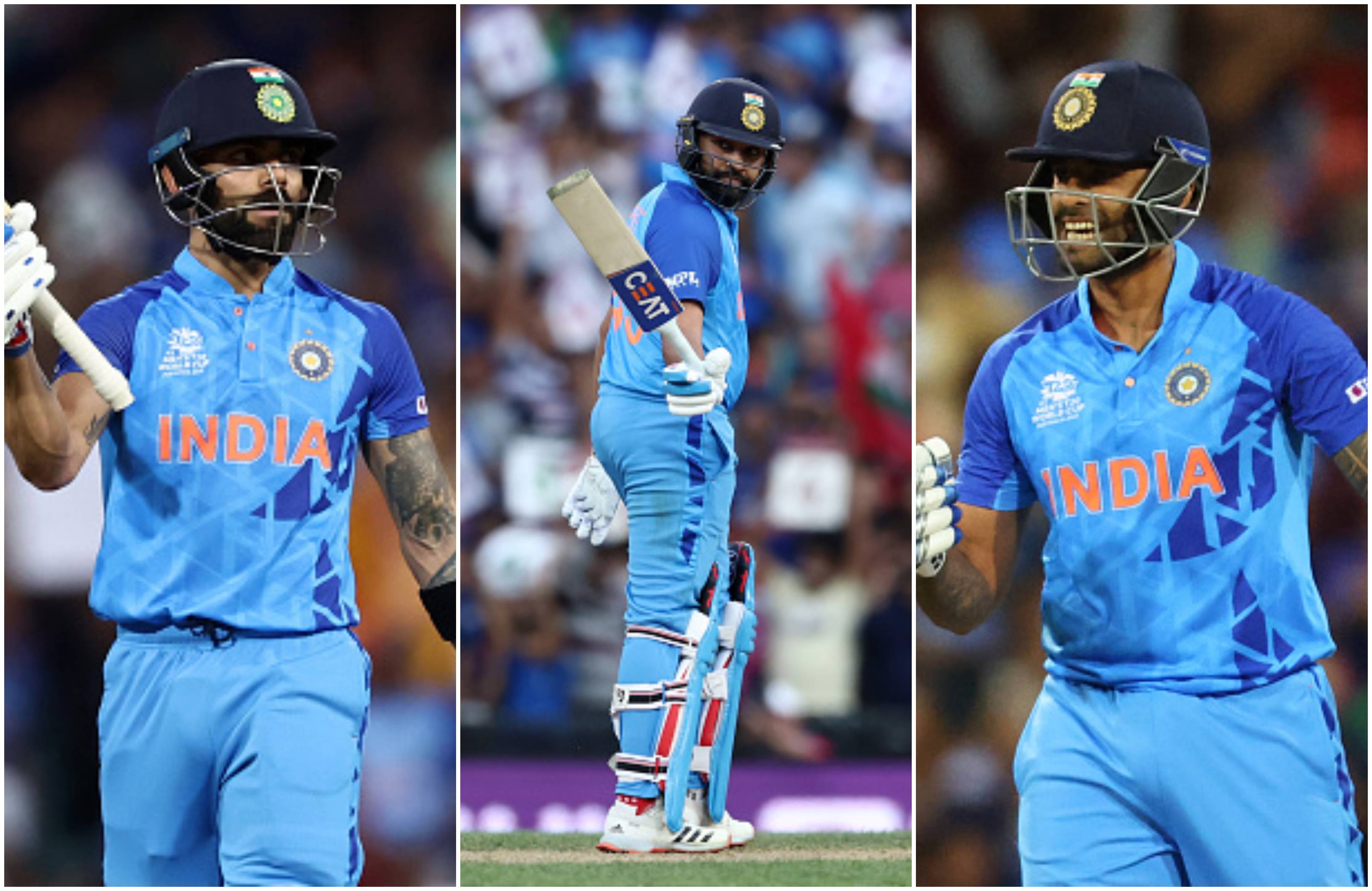 Virat Kohli, Rohit Sharma and Suryakumar Yadav | Getty