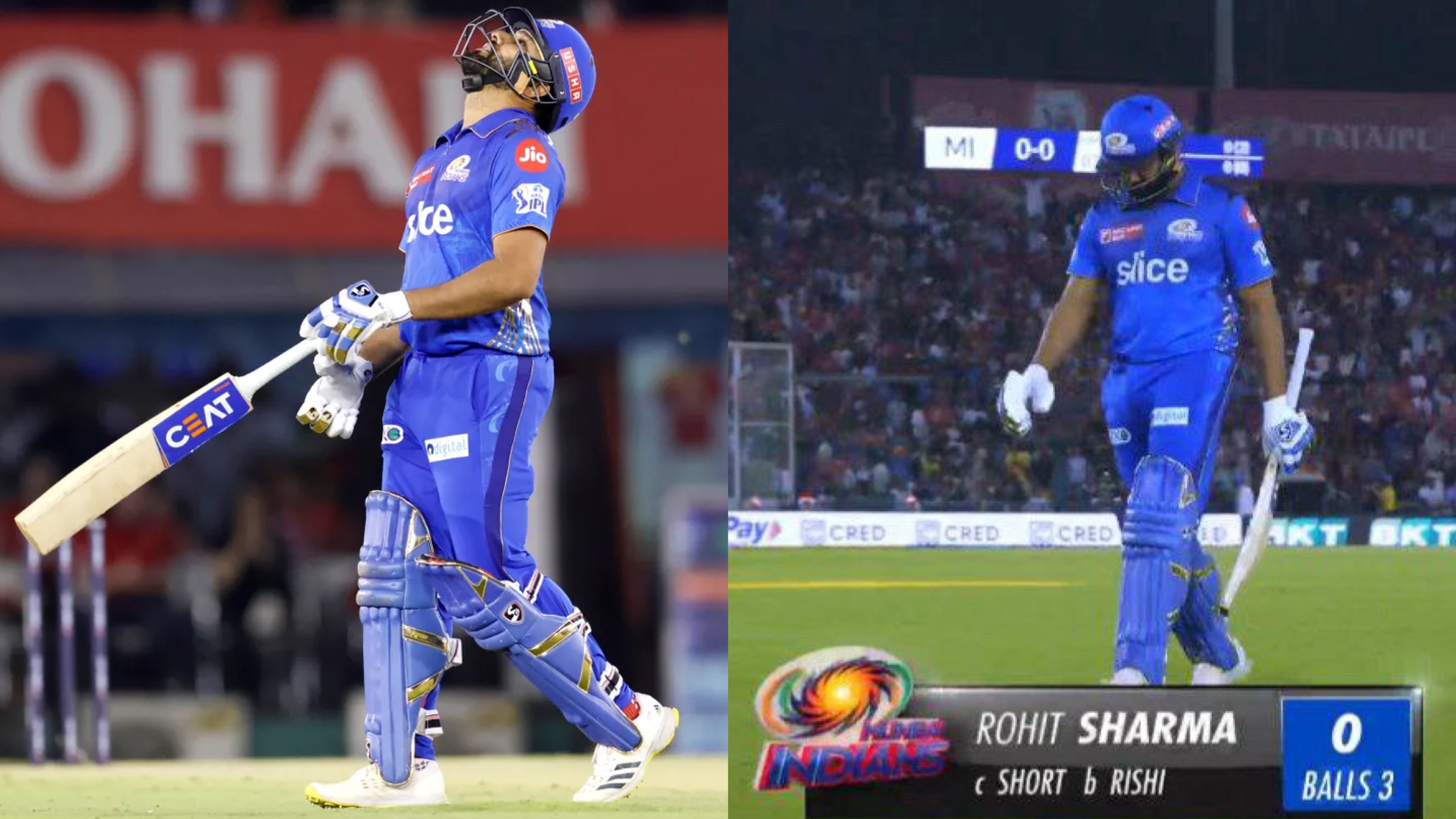 IPL 2023: ‘R0’ Punjab Kings admin trolls Mumbai Indians captain Rohit Sharma after his duck 