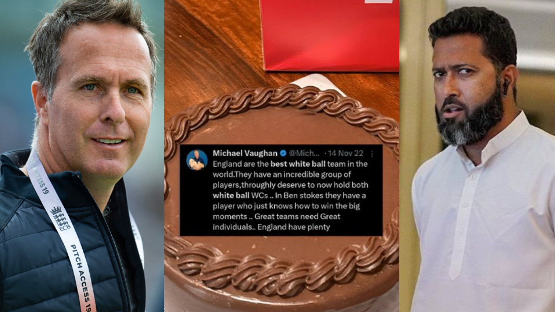 CWC 2023: Michael Vaughan responds to Wasim Jaffer’s cheeky birthday wish; reacts to funny fan banner in Lucknow