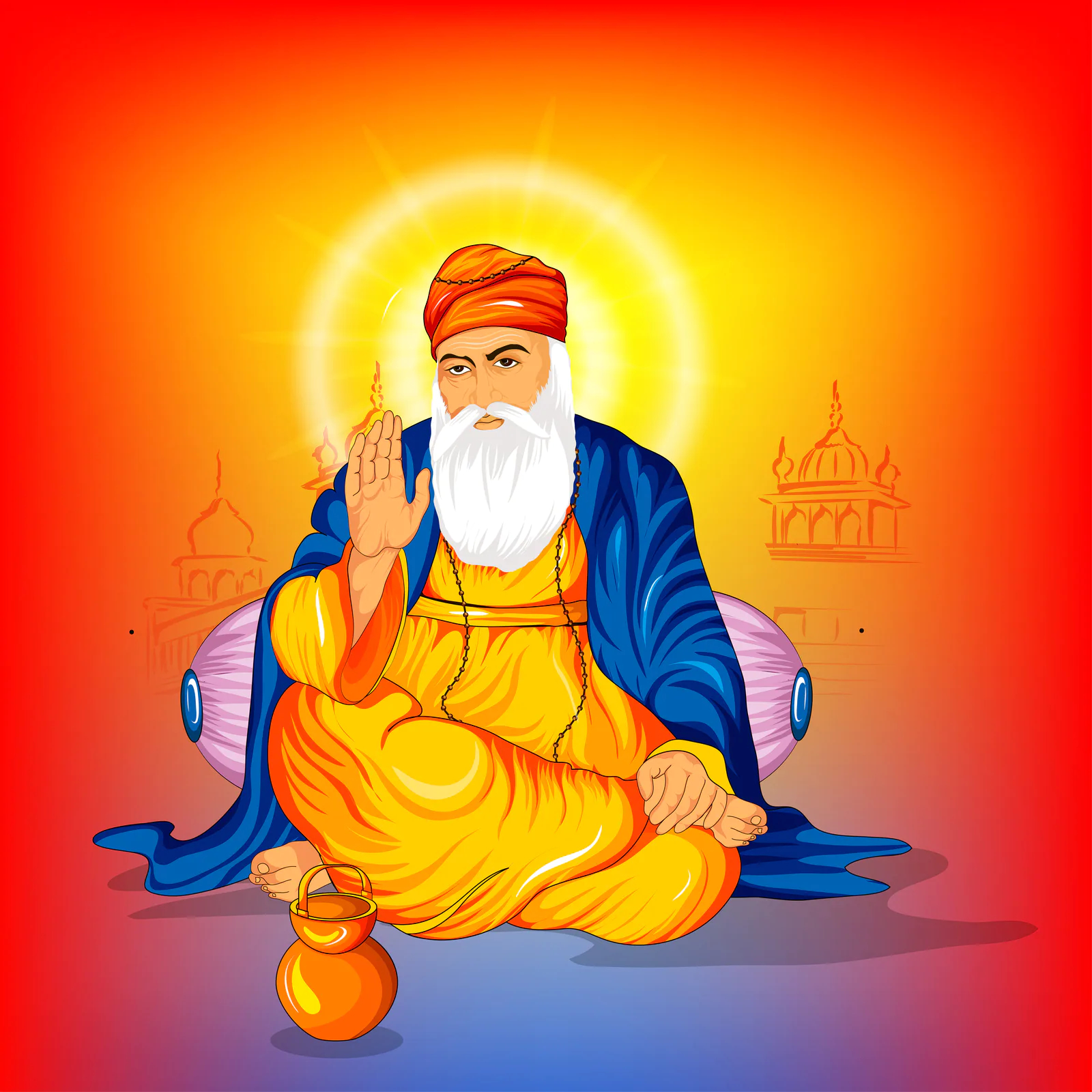 Guru Nanak Dev was the first Guru of Sikhism and founder of the religion