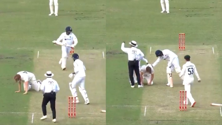 AUS v IND 2020-21: WATCH- Siraj shows great sportsmanship as he checks on Green after blow to head