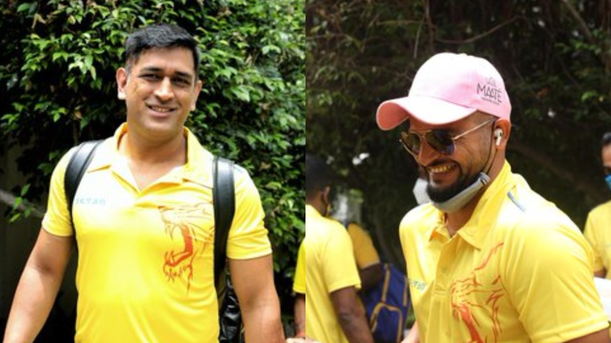 IPL 2020: PICS- MS Dhoni and Suresh Raina all smiles as Chennai Super Kings leave for Dubai