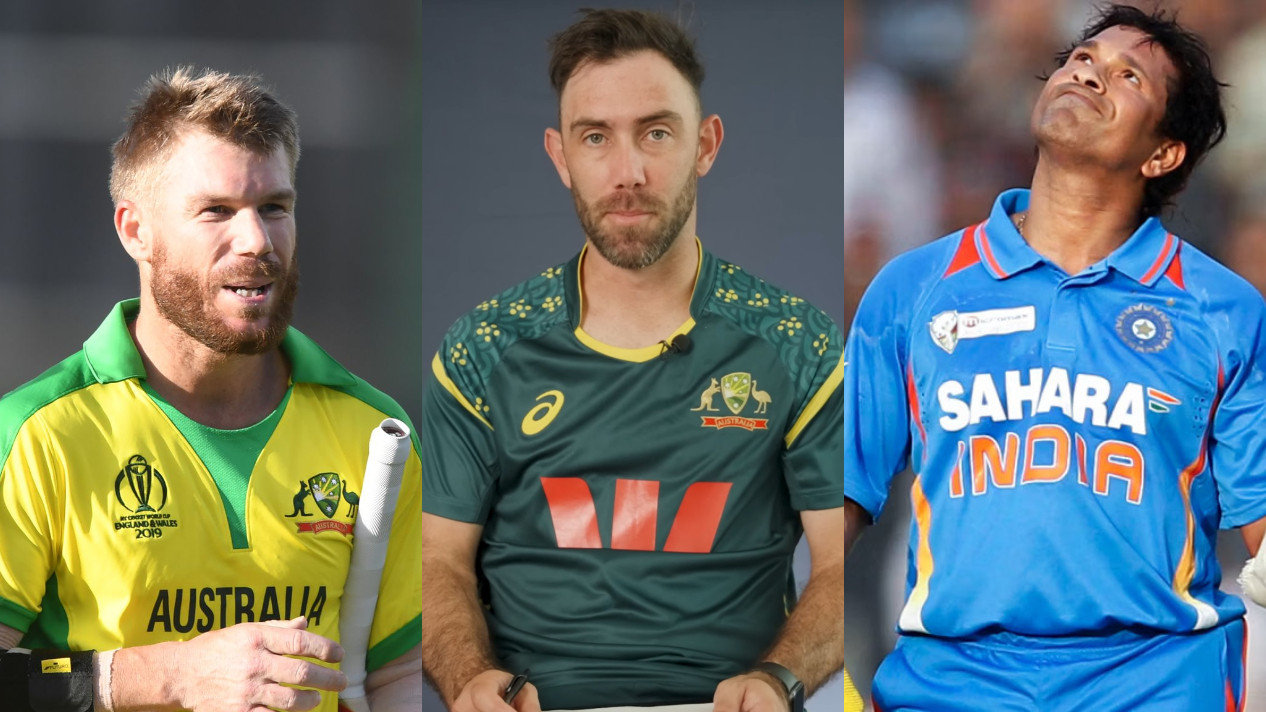 WATCH- Glenn Maxwell names his all-time Australia-England-India ODI XI; picks Warner first, but later chooses Sachin Tendulkar over him