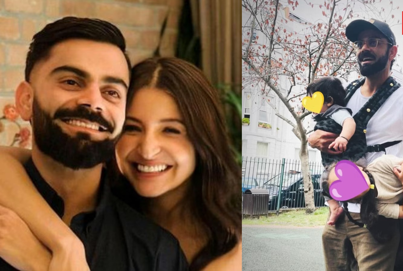 Virat Kohli, Anushka Sharma with their kids | X