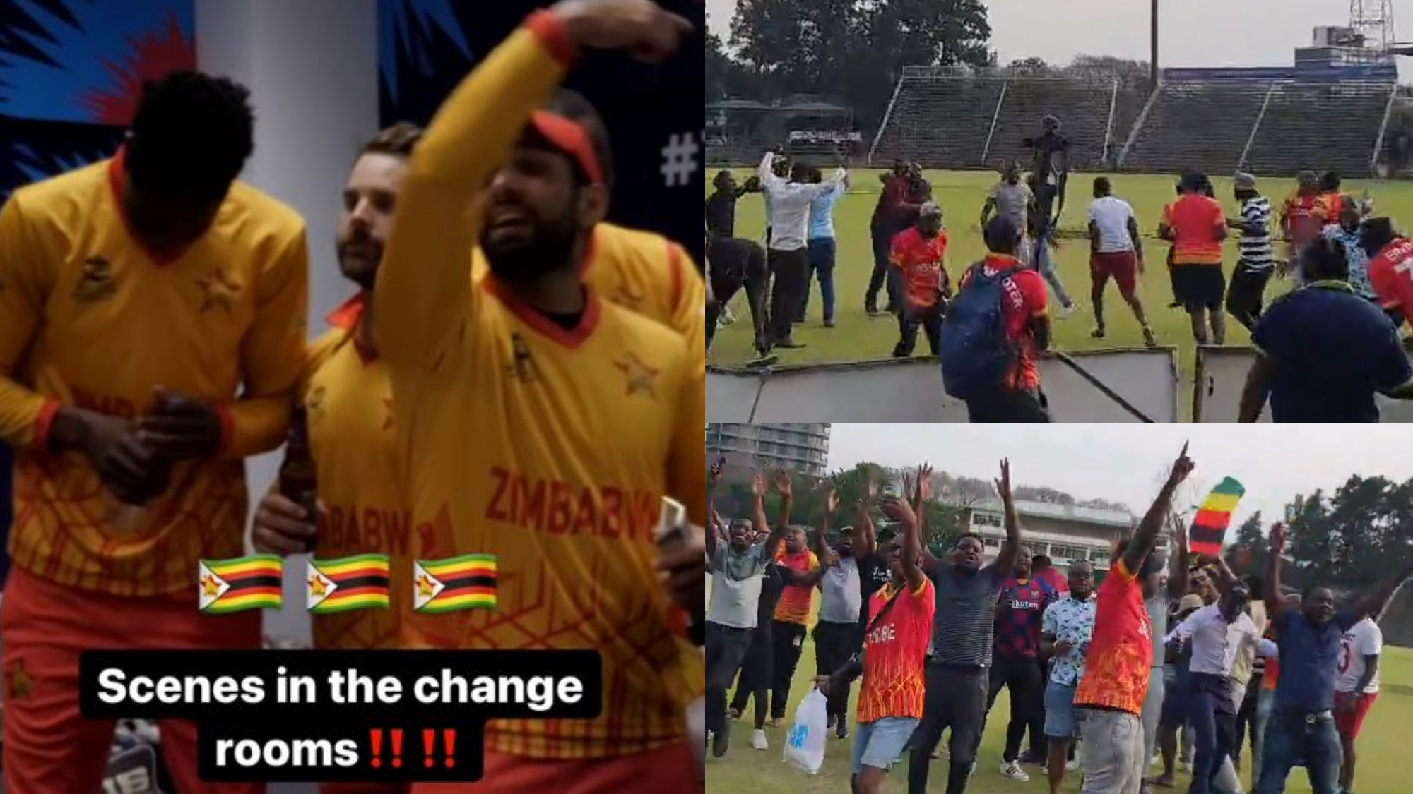 T20 World Cup 2022: WATCH- Zimbabwe players celebrate win v Pakistan in dressing room; Fans dance at Harare ground