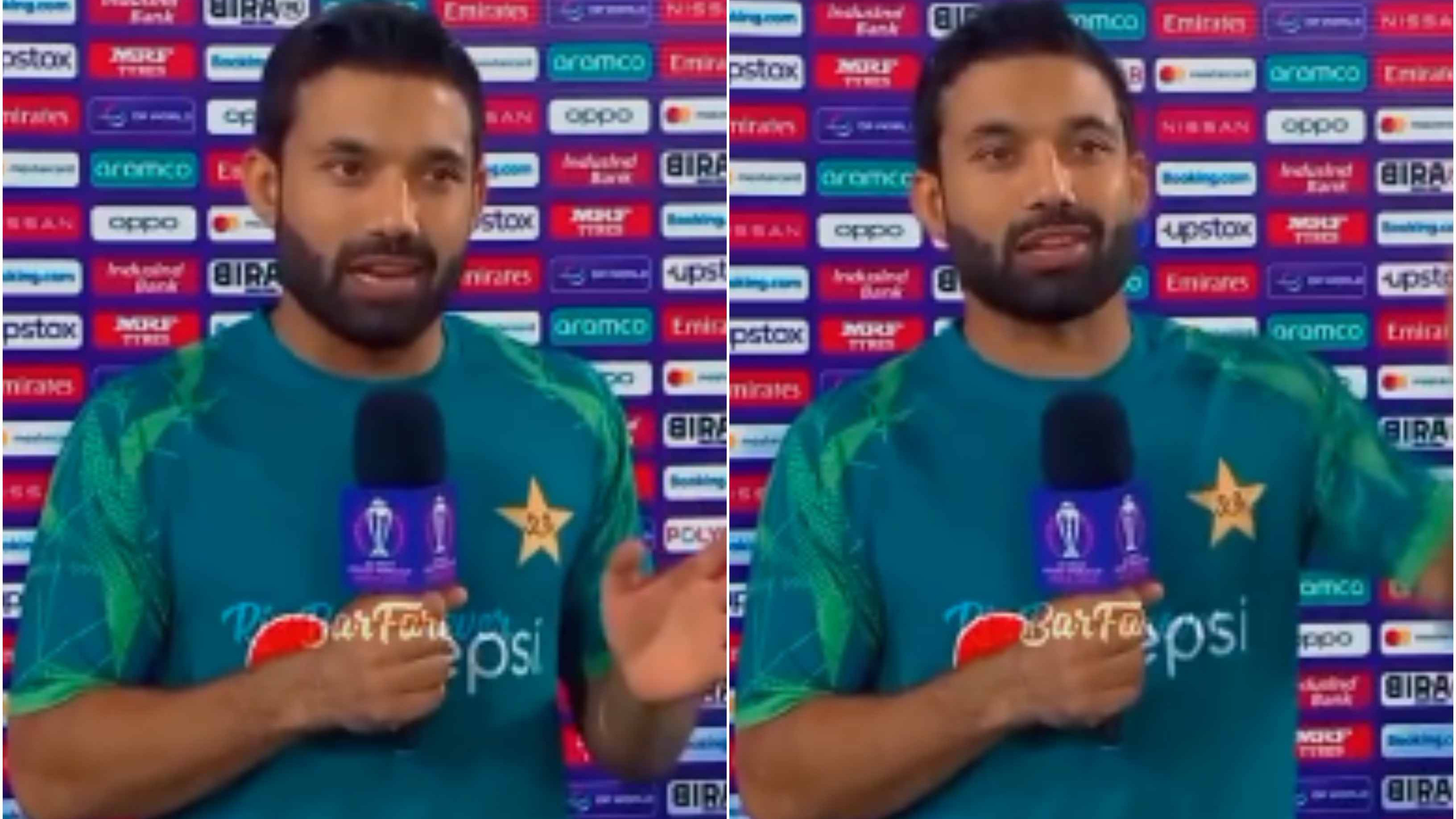 CWC 2023: WATCH – “Chemistry is same, physics is same,” Rizwan’s hilarious comment on batting partnership with Babar