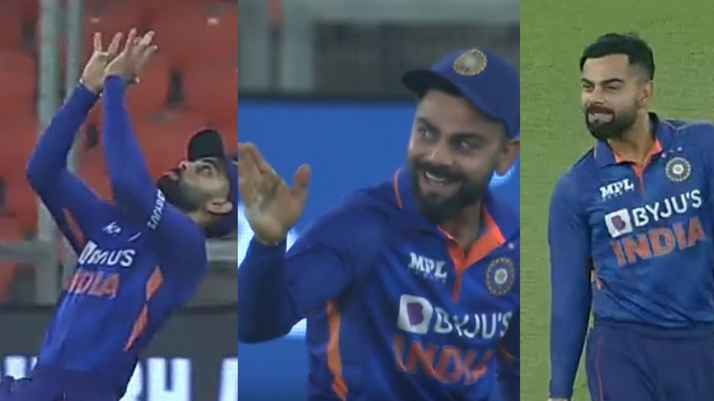 IND v WI 2022: WATCH - Virat Kohli grabs 'stunner' to dismiss Odean Smith; celebrates with a dance