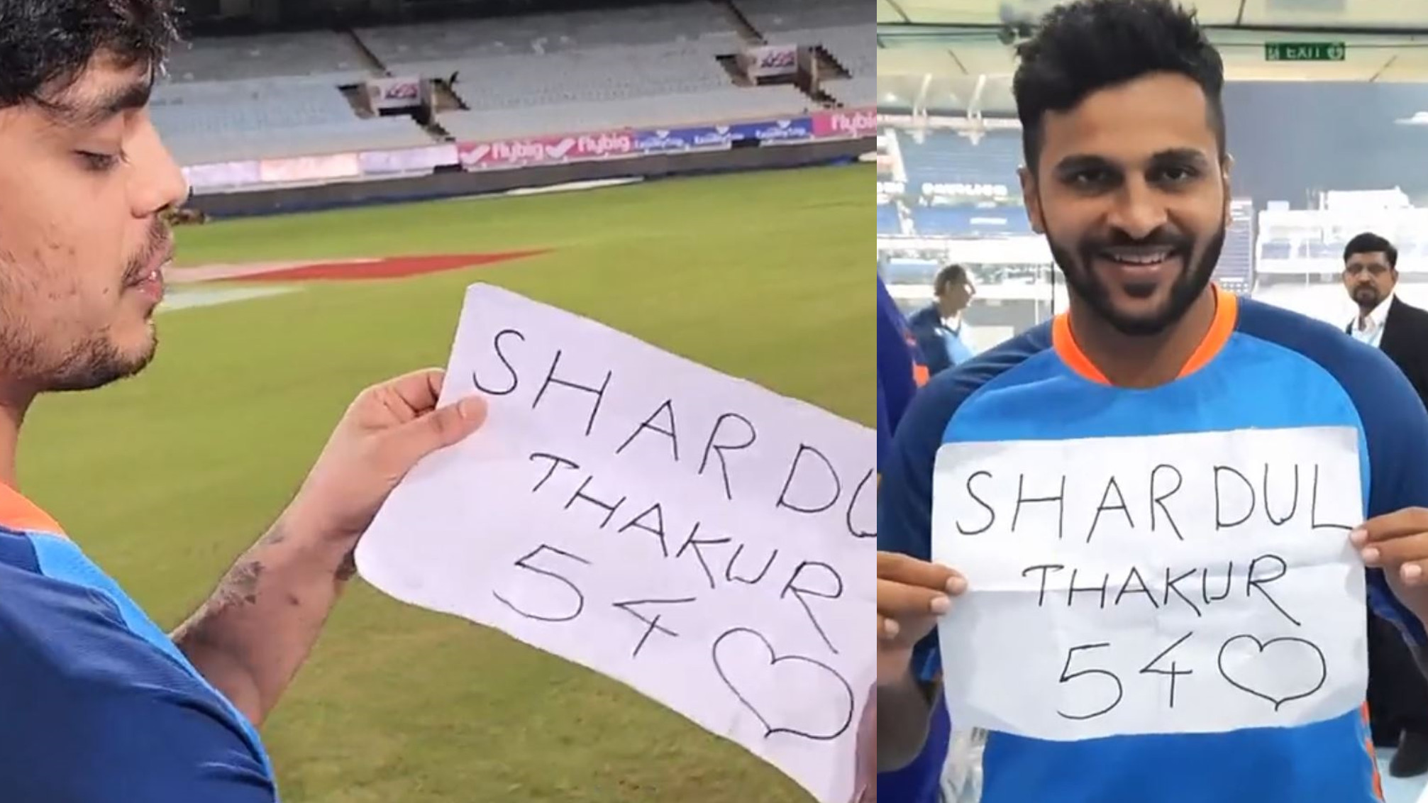 IND v SA 2022: WATCH- Ishan Kishan hands Shardul Thakur a special note from his fan after Ranchi ODI