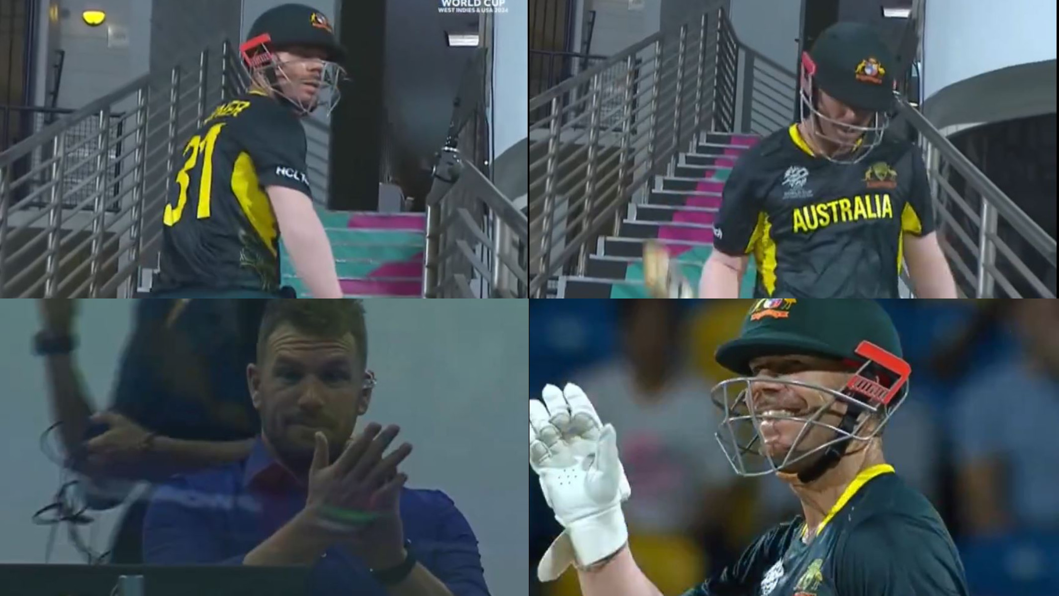 T20 World Cup 2024: WATCH- David Warner nearly walks into Oman’s dressing room; Aaron Finch lauds him for breaking his record