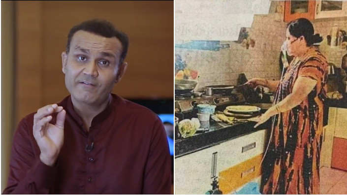 Virender Sehwag offers to help a COVID-19 positive woman cooking meal for her family