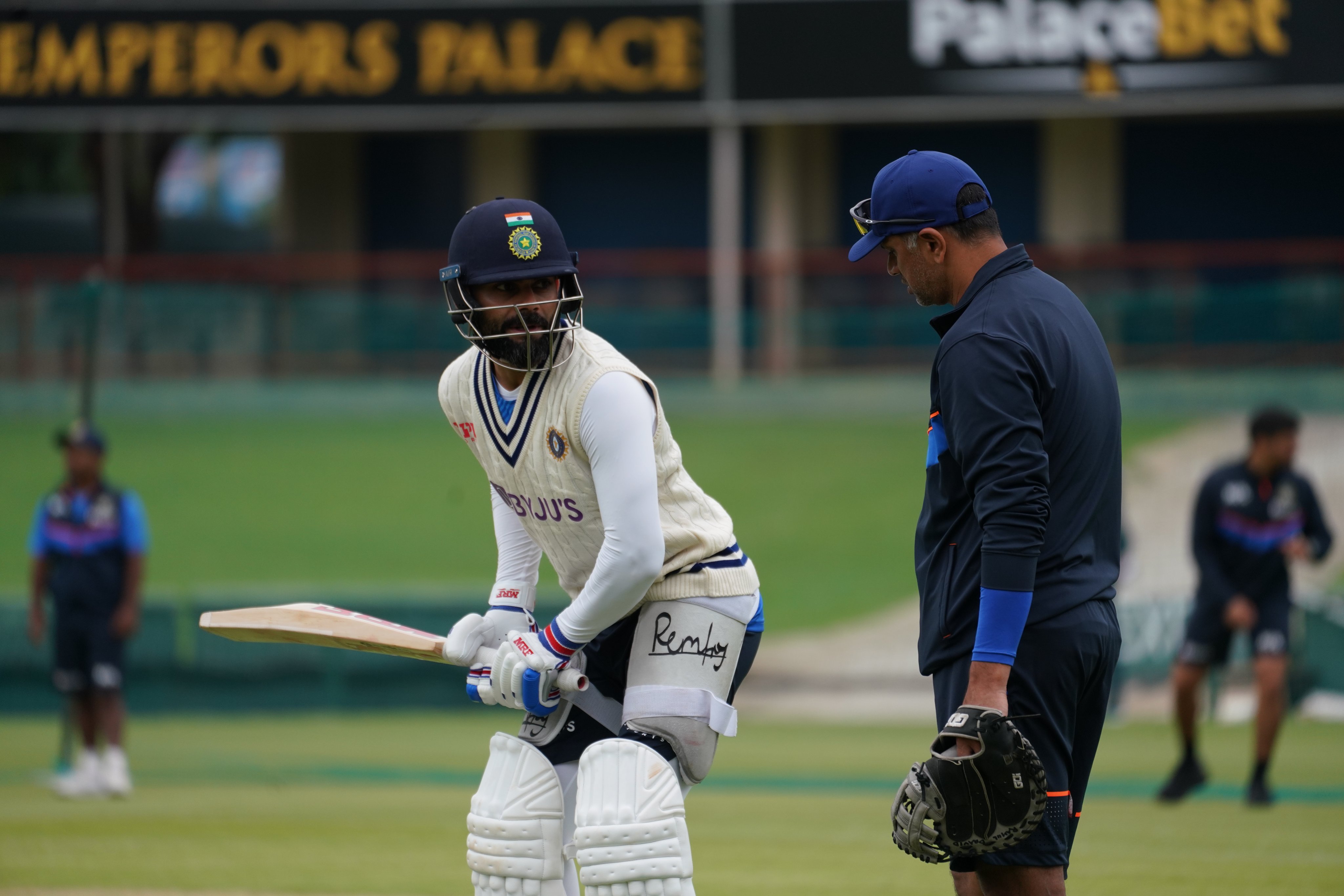 Virat Kohli and Rahul Dravid during net session in Centurion | BCCI