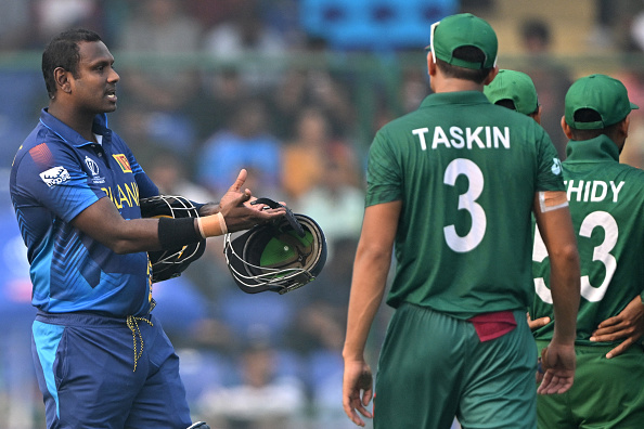 Angelo Mathews became the first batter in history of international cricket to be timed out | Getty