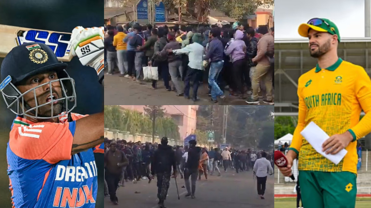 IND v SA 2025: WATCH- Massive crowds outside Barabati stadium cause chaos for tickets for first T20I in Cuttack