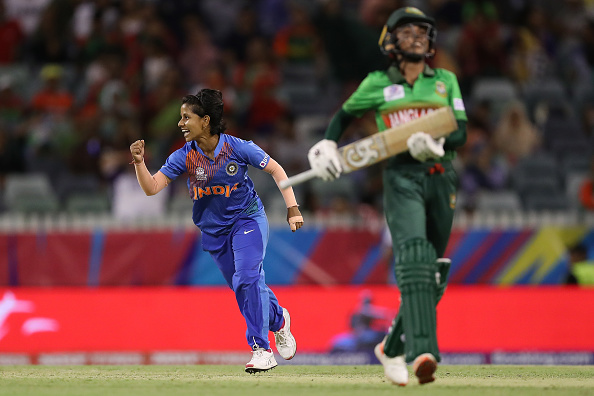 Poonam Yadav was one again the stand-out bowler for India | Getty