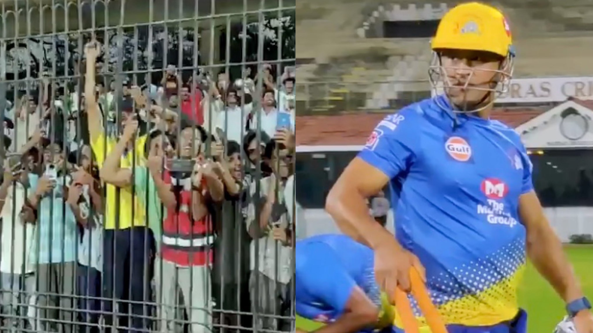 IPL 2020: WATCH - Fans come in huge numbers to watch MS Dhoni bat in the Chepauk nets
