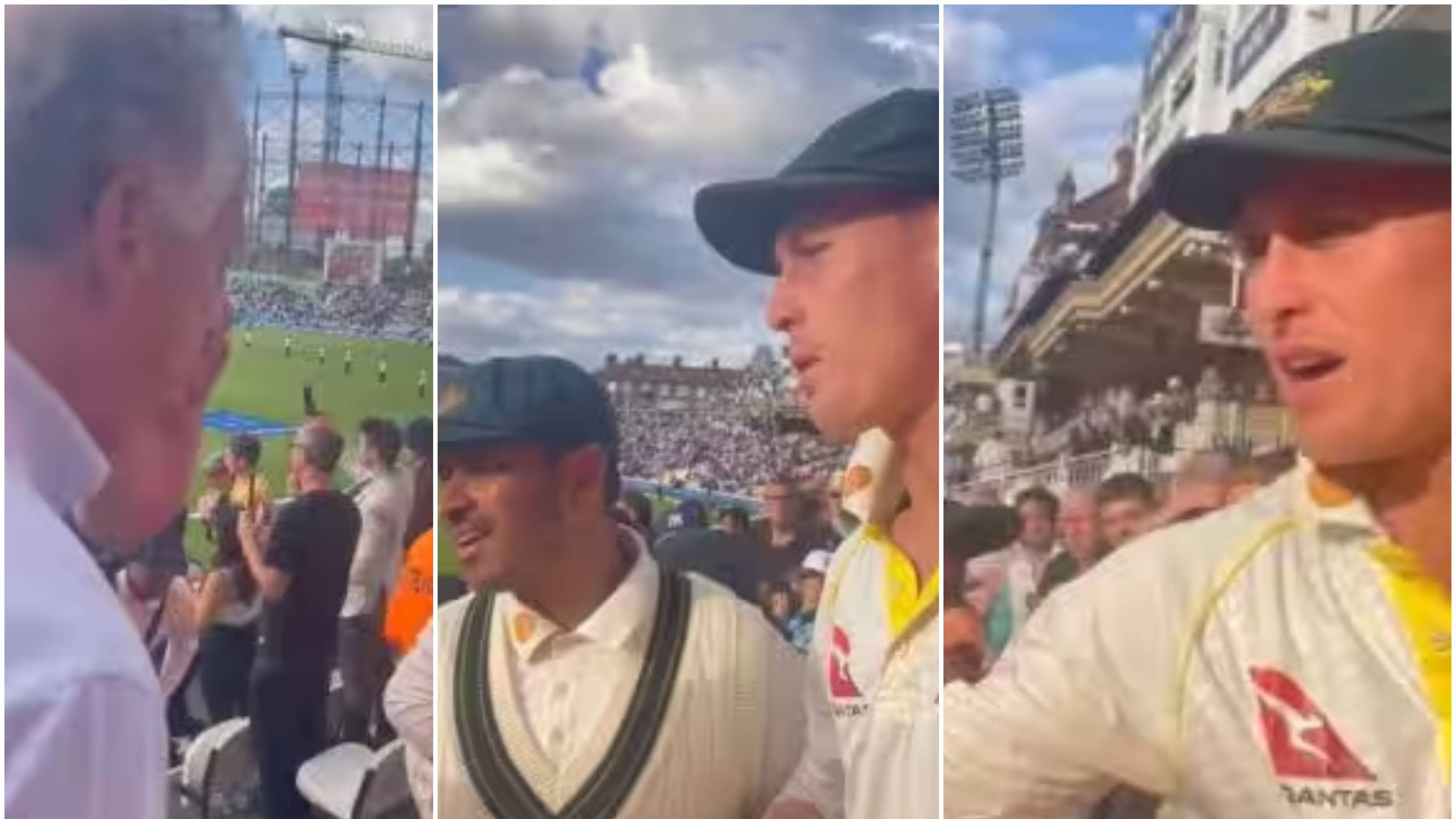 Ashes 2023: WATCH – Labuschagne, Khawaja confront a spectator shouting “boring” at Australian players during 5th Test