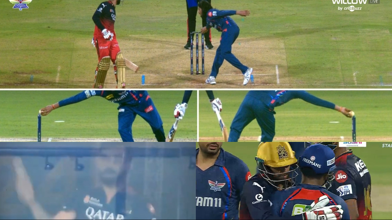 IPL 2025: WATCH- Digvesh Rathi runs Jitesh Sharma out at non-strikers' end, Kohli fumes; Pant withdraws appeal