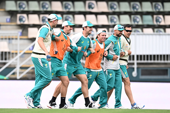 Australian team during practice | Getty