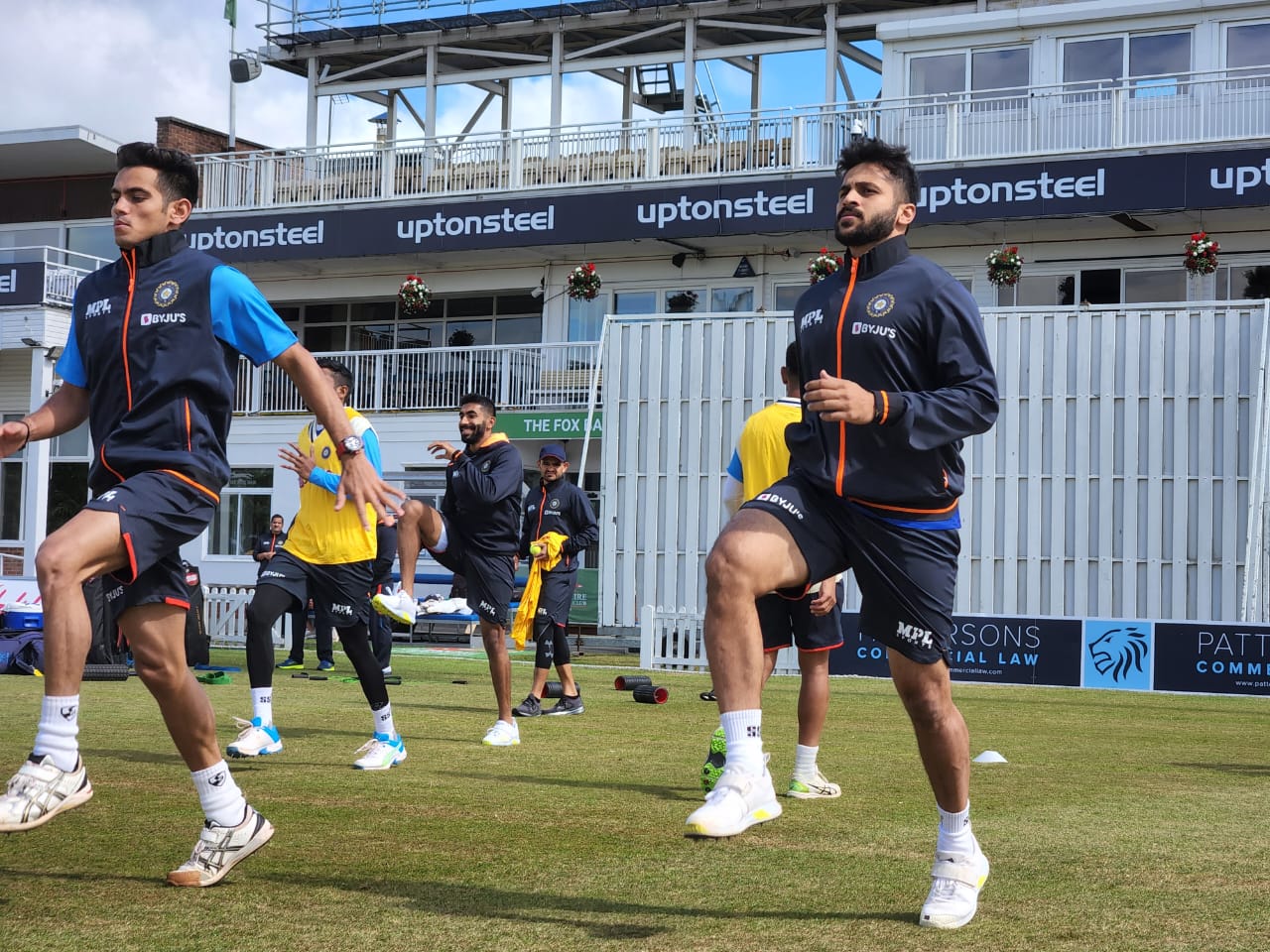 Indian team practicing for the warmup game | BCCI
