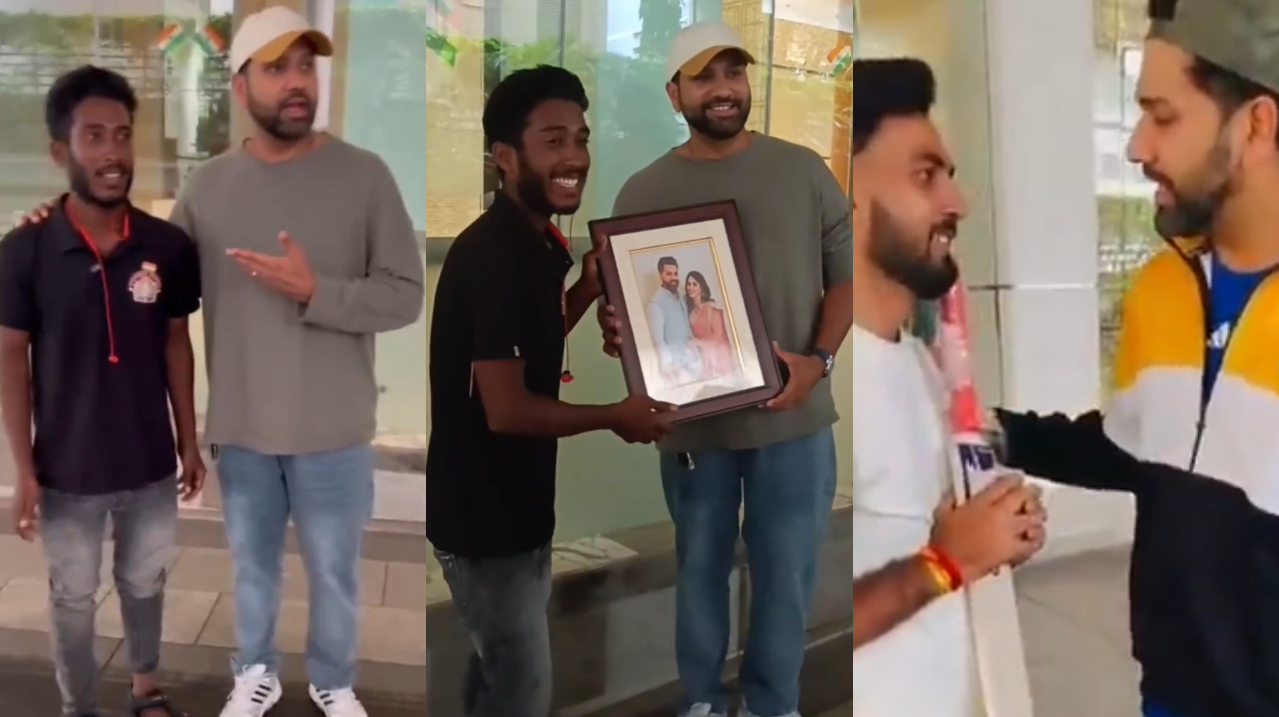Rohit Sharma meeting his fans | X