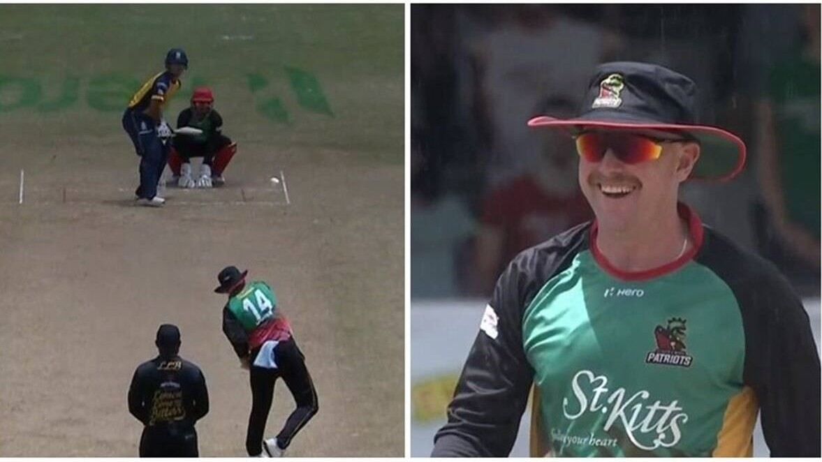 CPL 2020: WATCH- Ben Dunk bowls wearing hats and sunglasses