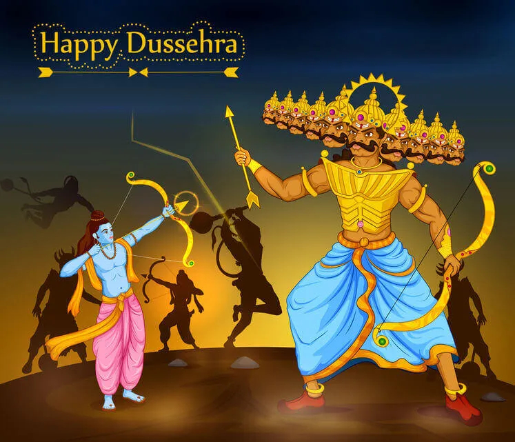Dussehra is celebrated in North India by burning effigies of Raavan, Kumbhkaran and Meghnad.