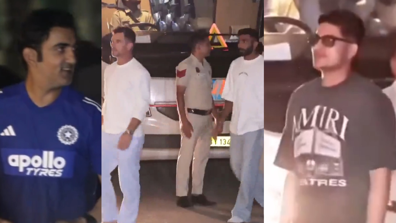 Shubman Gill and Indian team at Gautam Gambhir's house for dinner| ANI X