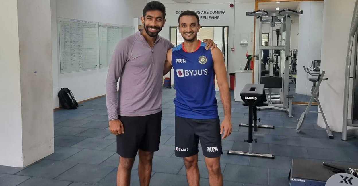 Jasprit Bumrah and Harshal Patel at NCA | IANS