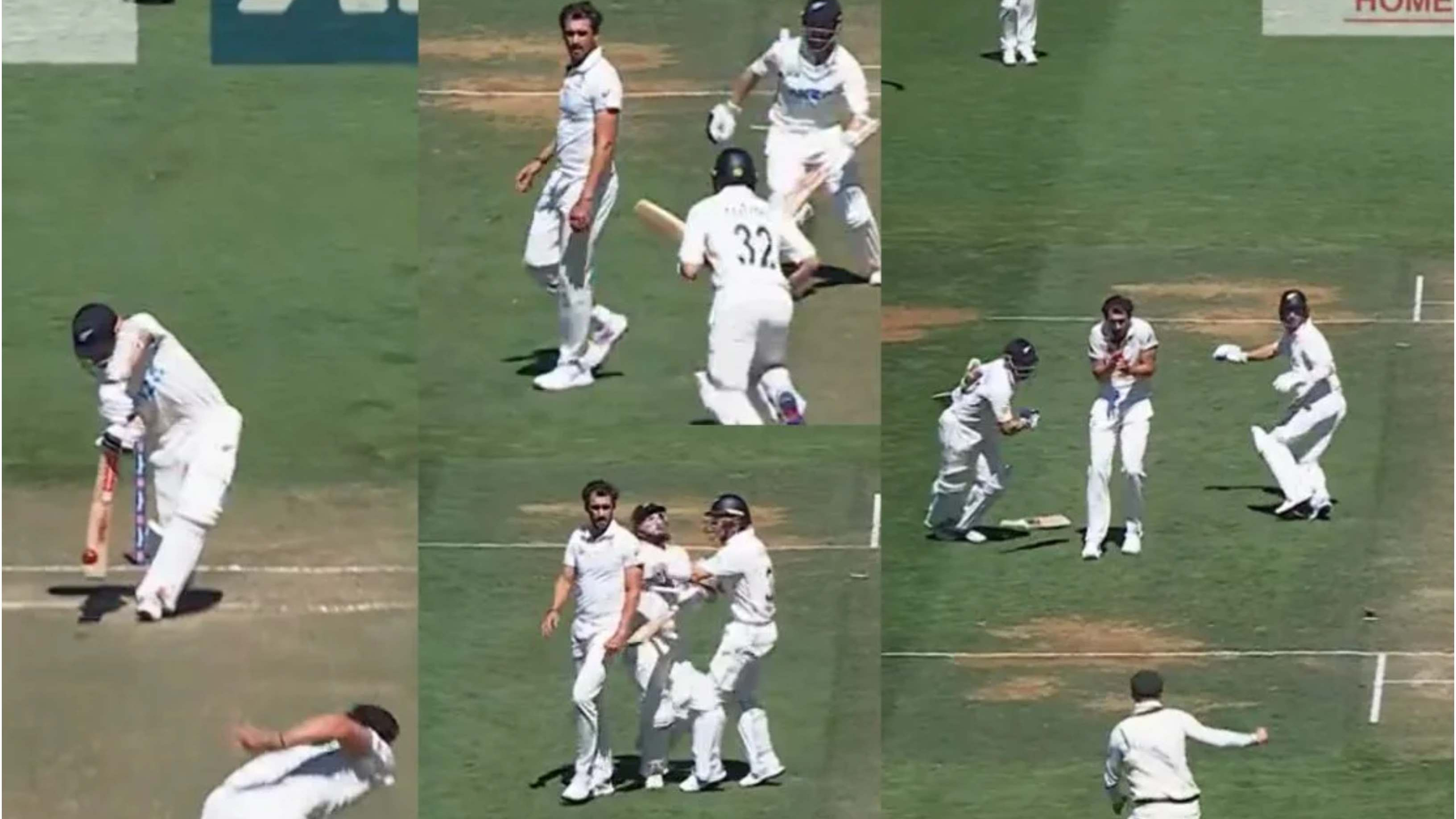 NZ v AUS 2024: WATCH - Kane Williamson’s bizarre run out after mid-pitch collision with teammate Will Young