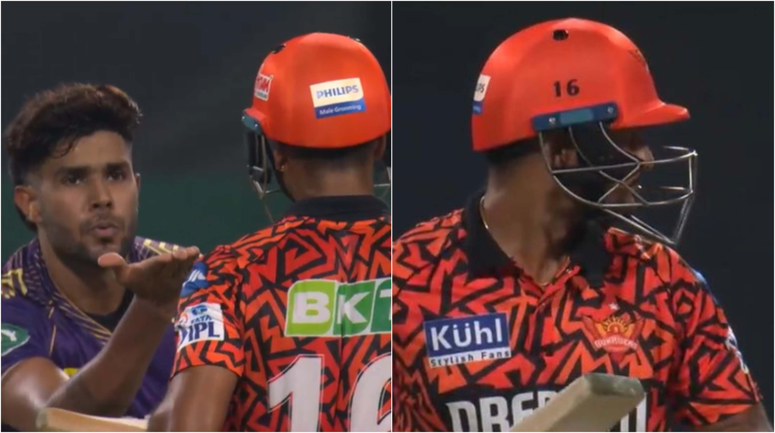 Harshit Rana giving flying kiss send-off to Mayank Agarwal | JioCinema