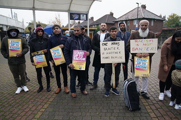Fans protested outside Yorkshire County Cricket Club's Headingley Stadium in support of Rafiq | Getty Images