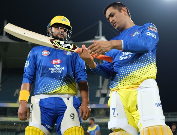 Raina and Dhoni for CSK | CSK Twitter