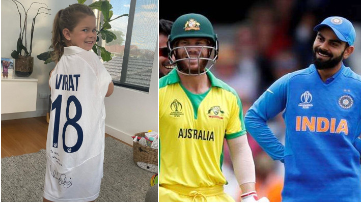 Virat Kohli gifts his signed jersey to David Warner's daughter Indi-Rae