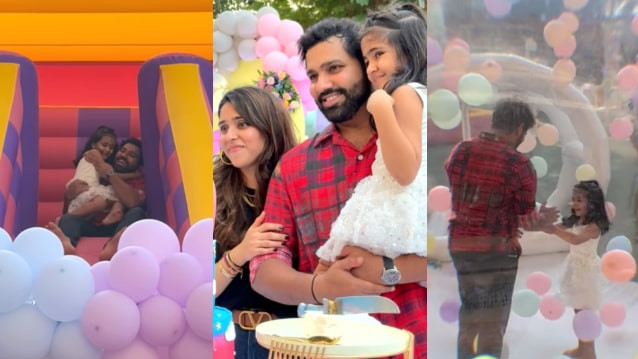 WATCH- Rohit Sharma and Ritika's magical pre-birthday bash for daughter Samaira