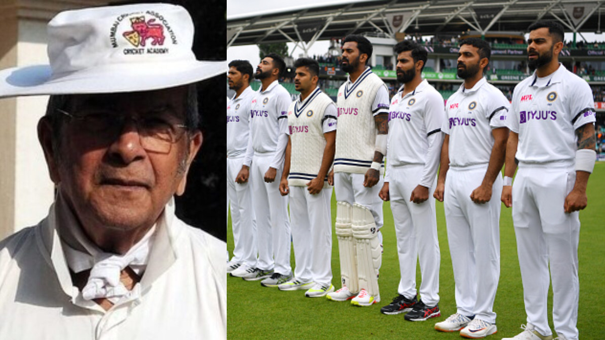 ENG v IND 2021: Indian team sport black armbands in tribute to late Vasoo Paranjape