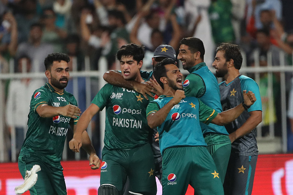 Pakistan players celebrate after thrilling win over Afghanistan | Getty