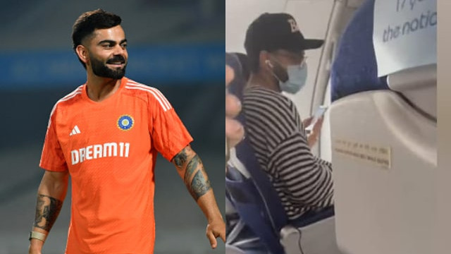 CWC 2023: WATCH- Virat Kohli boards domestic flight from Kolkata; video goes viral